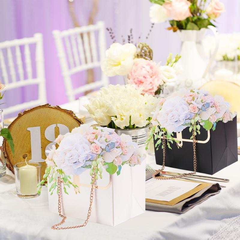 1/2 шт. Портативная подарочная коробка для цветов, букет, флористическая сумочка, цветочные коробки для свадьбы, Дня святого Валентина, дня рождения, девичника, декора