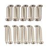 Винты Musiclily Ultra из нержавеющей стали для эскутчона Mubacker Electric, никелированные, 2,5x15 мм + 2,5x18 мм, для гитары/баса, (Набор 20)