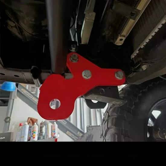 Toyota LC Series Reinforced Front Tow Hook - Red/Black