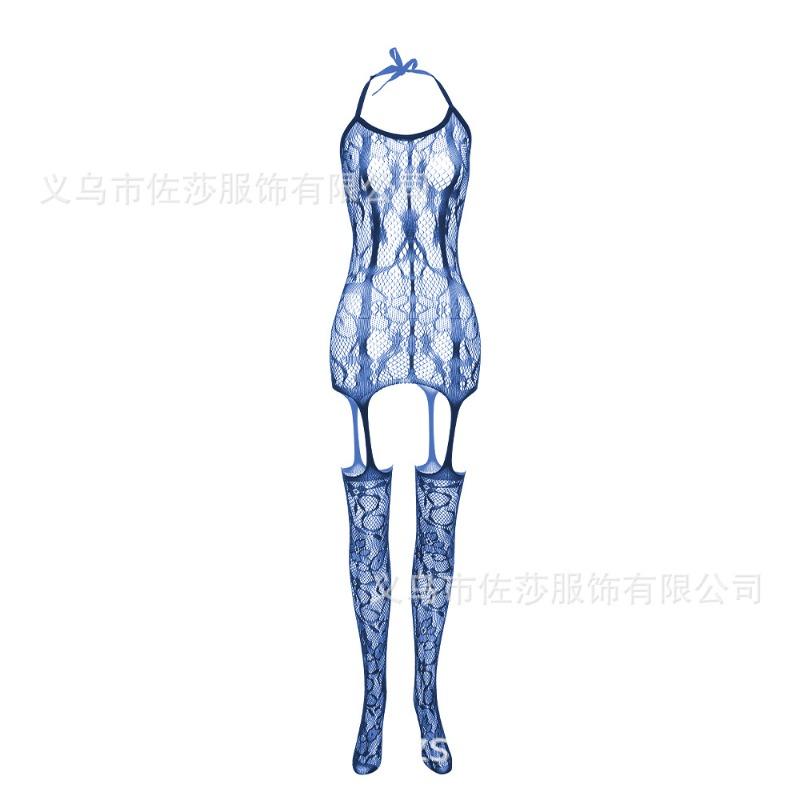 Sex Underwear Uniform Elegant Jacquard Onesie Open Crotch Onesie Stockings New