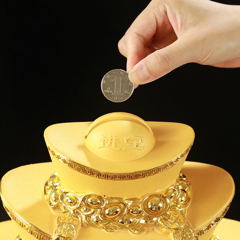 Аксессуары для украшения дома Емкость для хранения денег из смолы Украшения Цзинь Юаньбао Сокровищница растущего богатства подарок