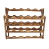 Wine Rack Pine Wood Wine Bottle Storage Shelf Display Organizer Decor for Countertop Home 4 Layer