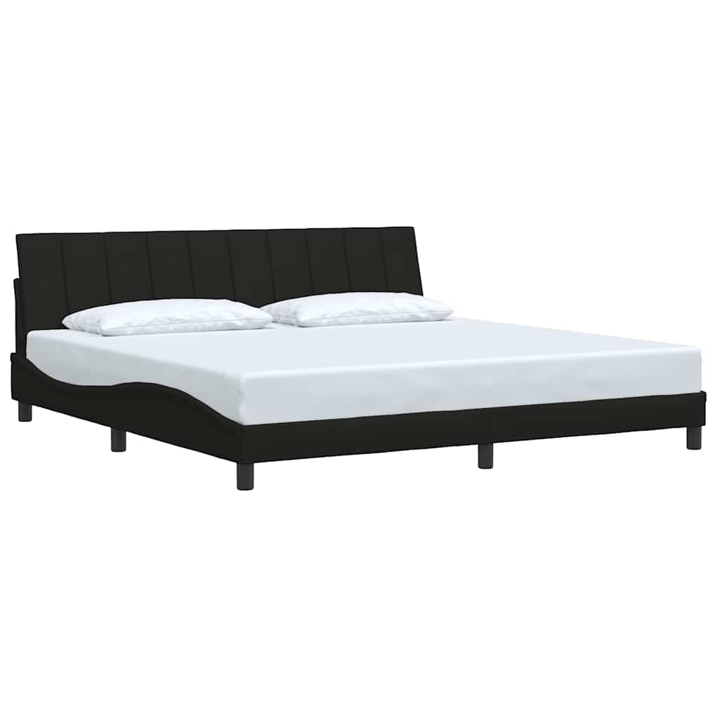Bed Frame without Mattress Hanko Black 200x200 cm Fabric