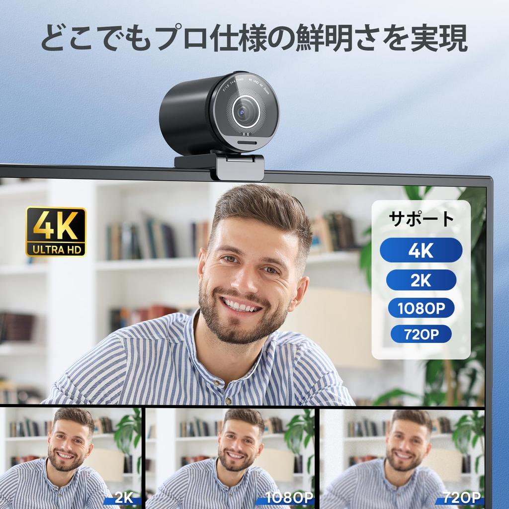 Веб-камера EMEET SmartCam S800 4K с Sony PDAF TOF Dual Two Field of Ideal для прямых трансляций и онлайн-встреч - 1/2'' сенсор, HDR и автофокус,