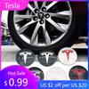 Автомобильная наклейка 2025 Новая Tesla 4 шт. 56 мм Колпачок Tesla Центральный колпачок ступицы Логотип Высококачественная наклейка для Tesla Model 3 Y S X Персонализированный автомобиль