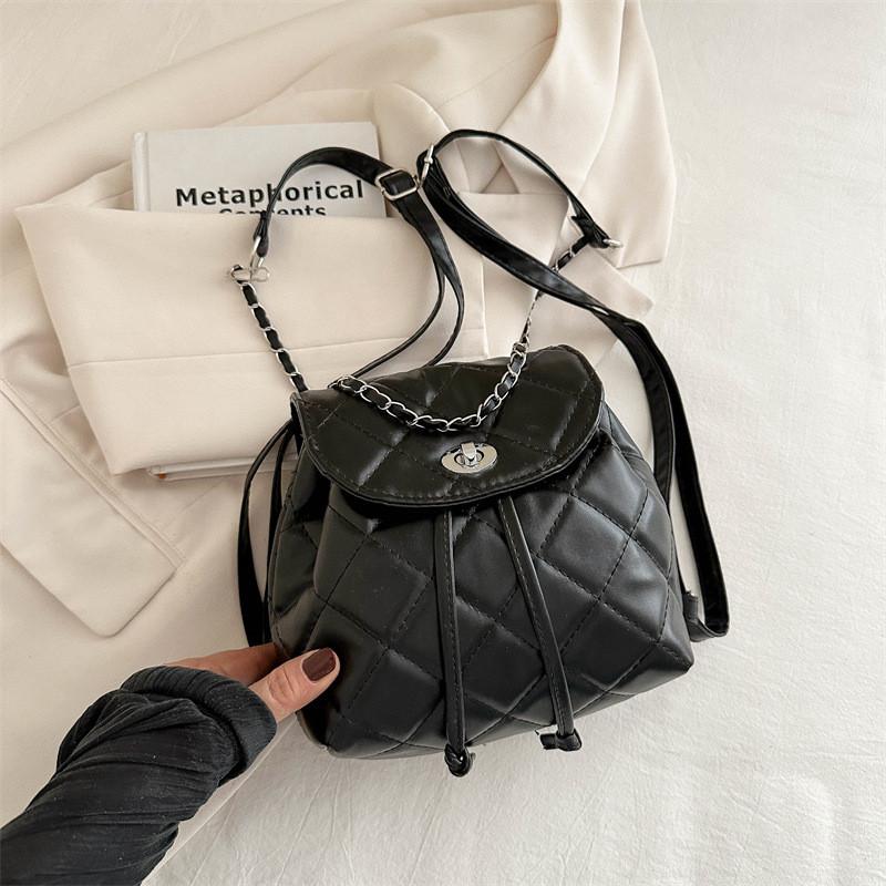 Stylish Spring Summer Fashion Backpack For Women In Black Blue Silver White Pu Material