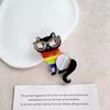 Мультфильм Модные Крутые Глаза Маленькая Черная Кошка Брошь Акриловая Мода Личность Новая Тенденция Нишевые Аксессуары Животное Универсальное