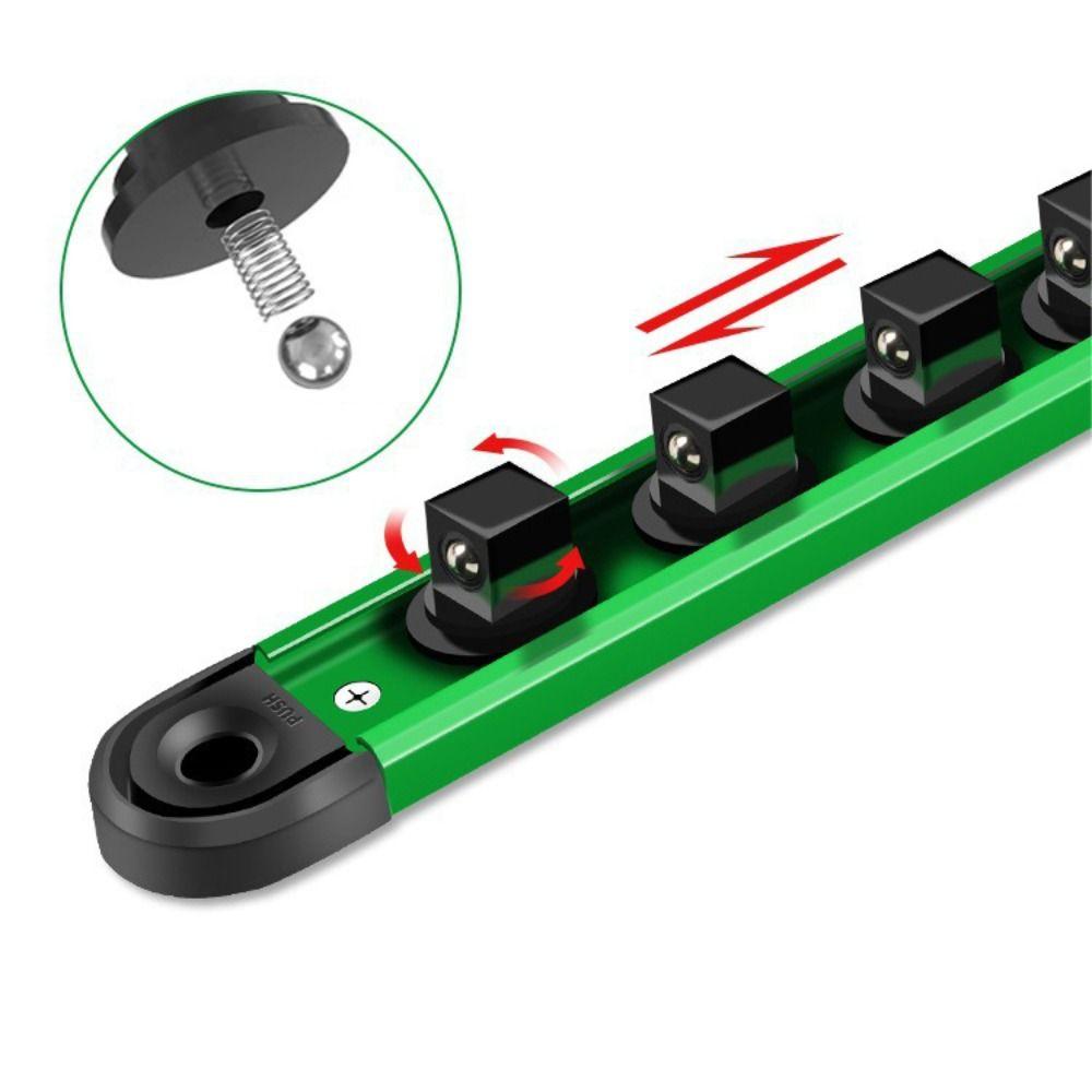 Adjustable Socket Storage Rack 1/4 3/8 1/2 Inch Socket Clip Rail Holder Magnetic Socket Organizer