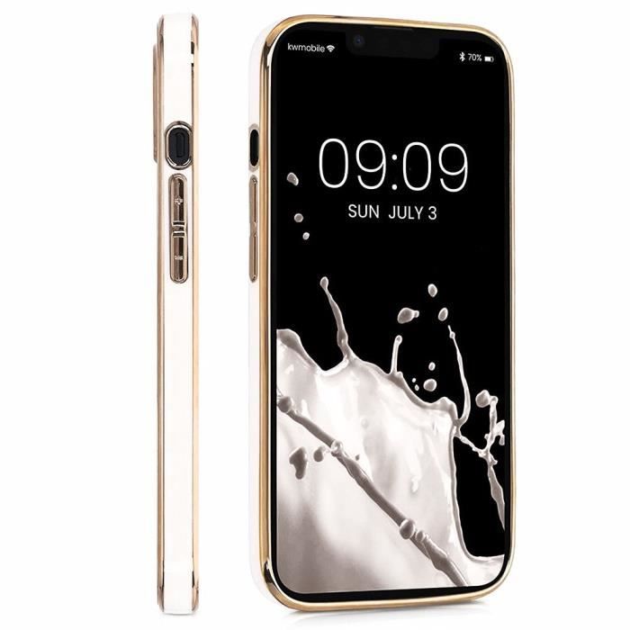 Coque de Protection - Blanc - pour iPhone 13 Pro Max - Souple - 2 Verres Trempés - Antichoc