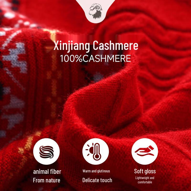 Женский кашемировый свитер Zhaojun с узором Fair Isle