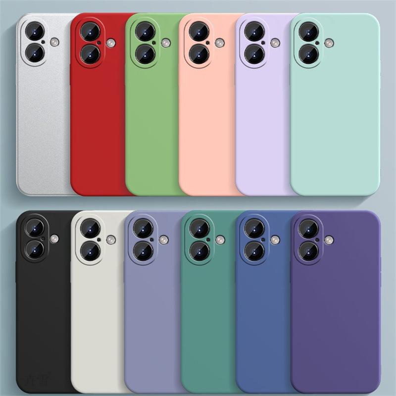Роскошный чехол для телефона из жидкого силикона для Apple iPhone 16 15 14 13 12 11 Pro Max X XR 7 8 PLus Мягкий чехол Ударопрочная накладка Сумка для телефона
