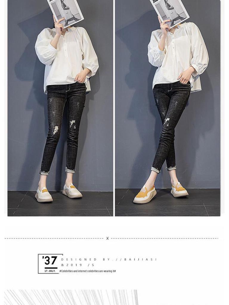 Весна 2025 г., натуральная кожа, белые туфли с круглым носком, дышащая платформа: Повседневный дизайн с мягкой подошвой Two-Wear