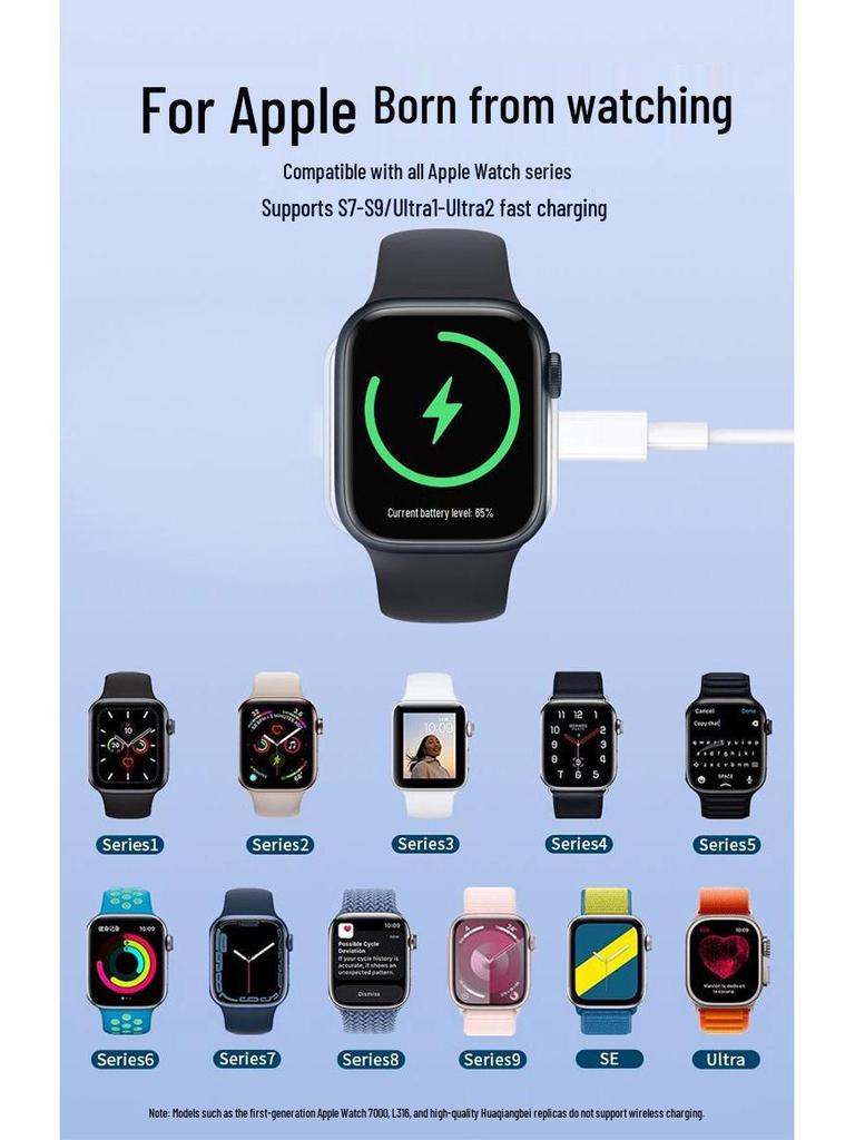 5W Магнитное беспроводное зарядное устройство для Apple Watch S9/S8/S7/S3/4/SE