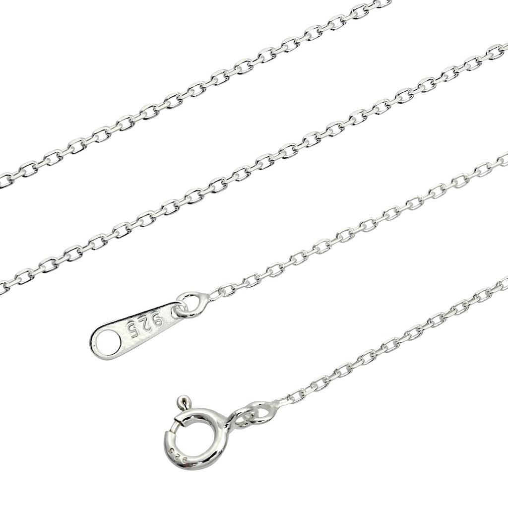 [Sears] Серебряная четырехгранная цепь Азуки (ср 925), Ширина 1,2 мм, 40 см