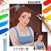 Disney Набор для рисования по номерам Belle, холст с рисунком по номерам, DIY картина, декор для дома, Диснеевская принцесса, масляная живопись, настенное искусство, подарок в спальню, стена
