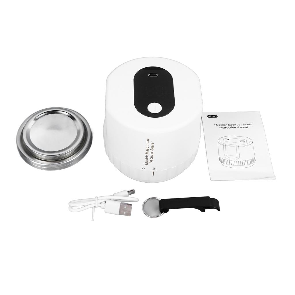 Electric Jar Vacuum Sealer Kit Automatic USB Rechargeable Canning Jars Vacuum Sealing Machine with