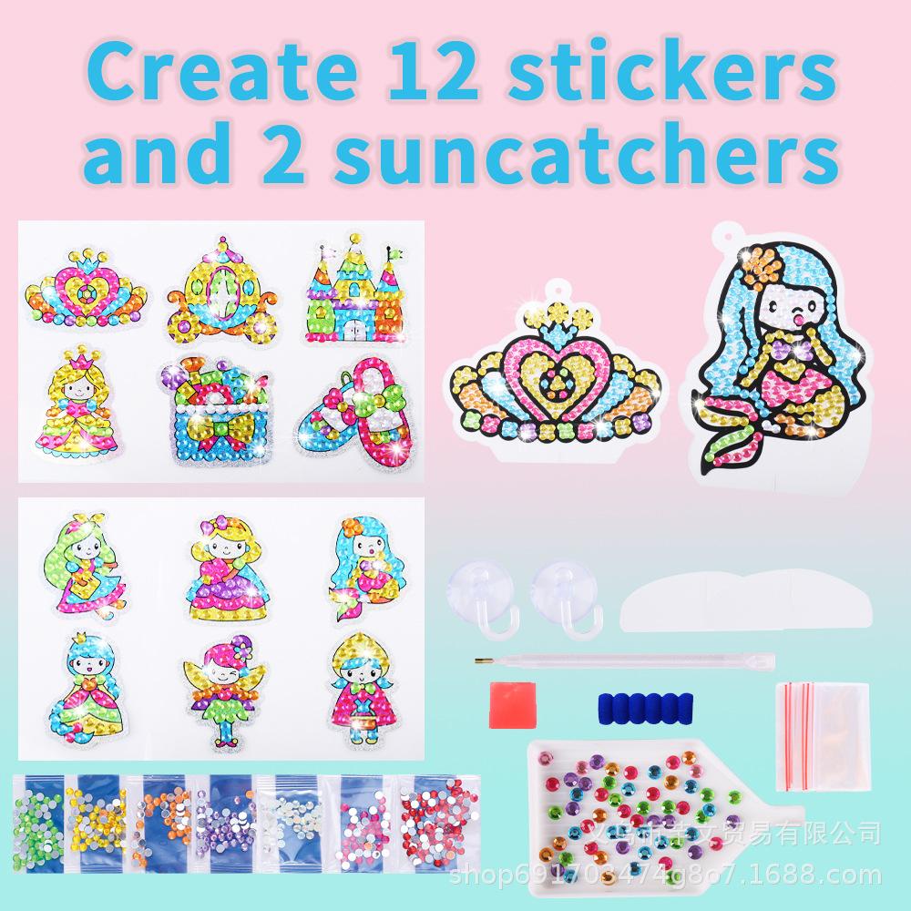 New 5D Laser Diamond Sticker, Diamond Painting Random Sticker, Children'S Cartoon Diy Crystal Diamond
