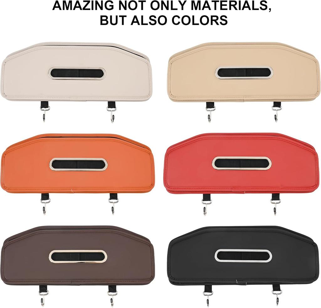 Car seat back storage rack Car tissue rack and storage box hook, 3-in-1 multi-function storage box
