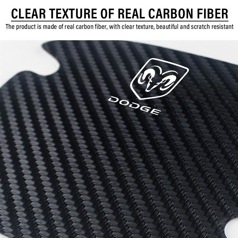 4 шт./компл. Наклейка на ручку двери автомобиля против царапин, углеродное волокно для Dodge Journey Caliber Challenger Charger Ram 1500 Stratus Dart Dakota Durango