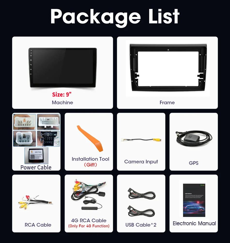 Автомобильное радио Carplay Android 13 для Fiat Bravo 198 2 II 2007 - 2014 Мультимедиа Видеоплеер сенсорный экран Навигация GPS Авто стерео