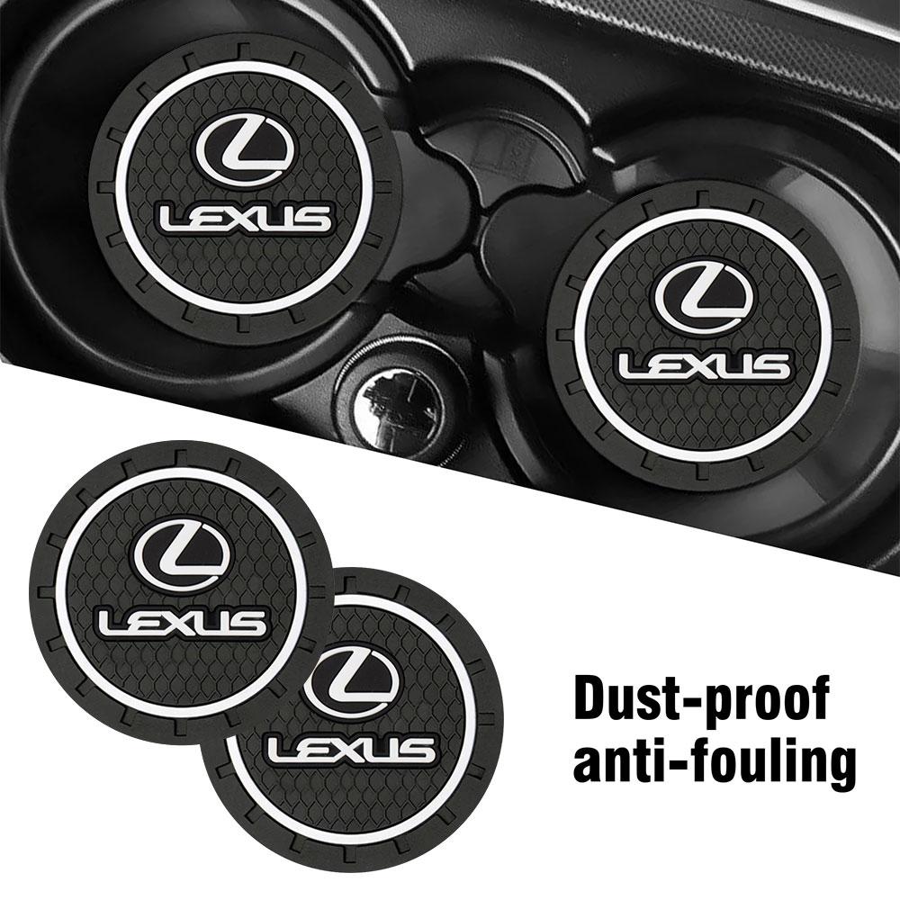 Interior Stickers 1/2Pcs Car Cup Holder Mat Anti Slip Coasters Pads Interior Accessories For Lexus LS LC IS350 ES300h ES300 IS25