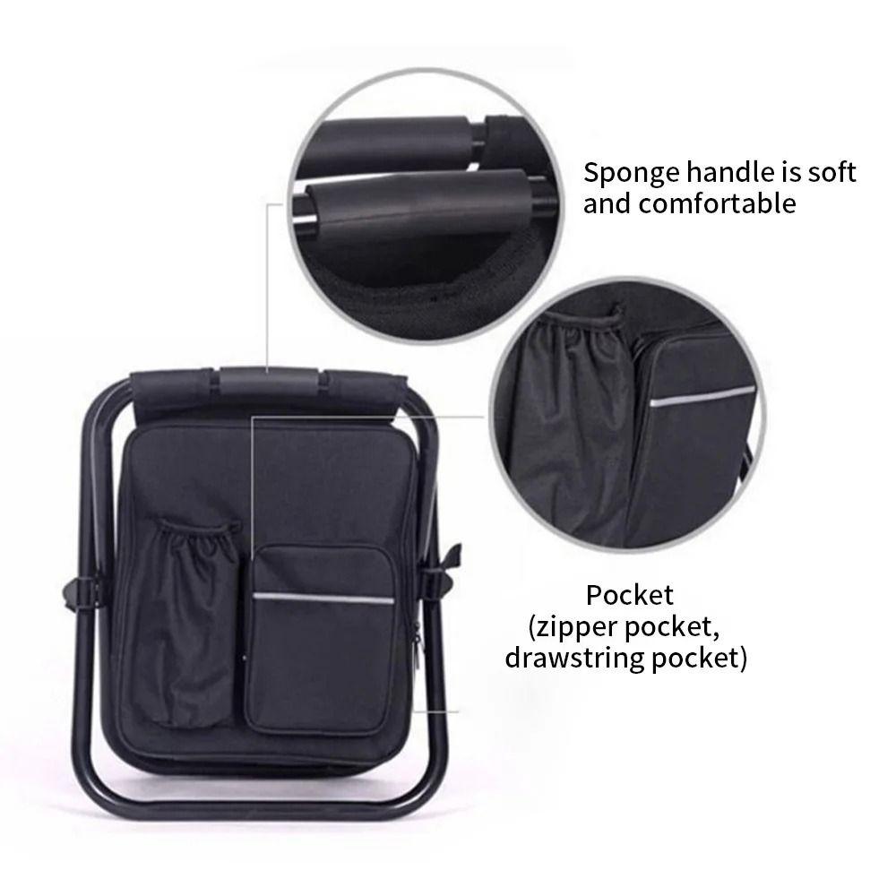 Strong Load-bearing Smart Fishing Chair with Cooler Bag Sports Folding Chair Picnic