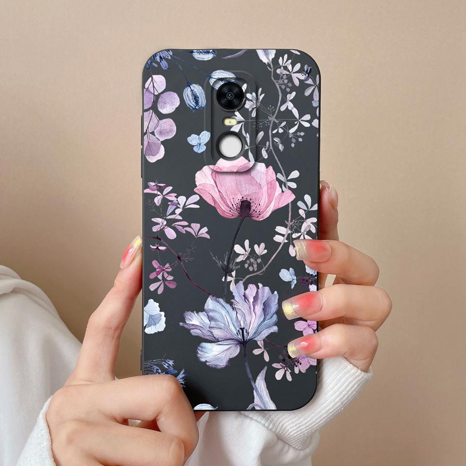 For Redmi Note5 Redmi5 Plus Phone Case Cartoon Liquid Silicone Full Coverage Anti Drop Funda For Redmi 5 Plus Note 5 Bumper Capa