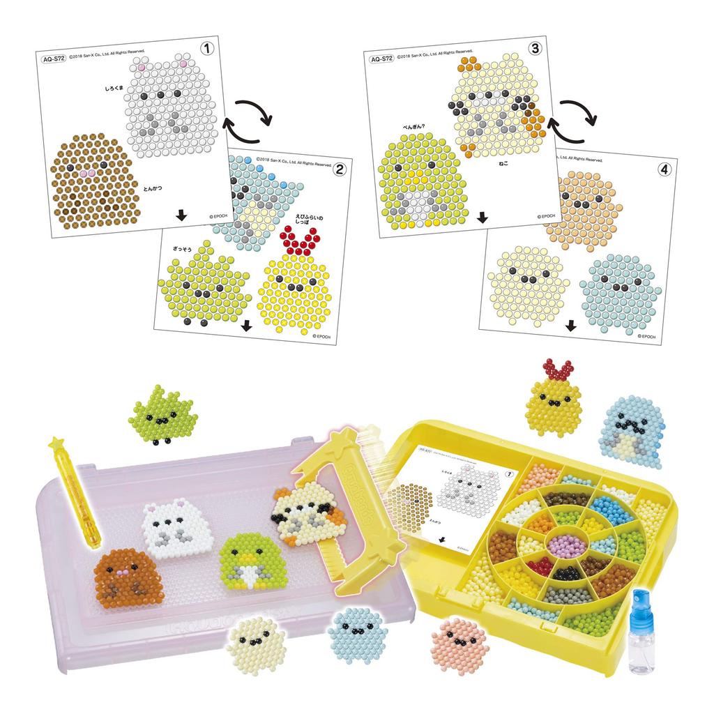 Набор символов из полипропиленовых круглых аква-бусин EPOCH, стандартный многоцветный, все в одном [набор сумиккогураши] AQ-S72