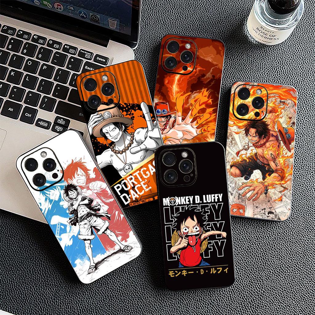 for Samsung Galaxy S20 S22 S21 FE Ultra Plus A07 A17 A15 A16 A25 A57 A37 Phone Cover Soft Case Portgas D Ace One Pieces Luffy
