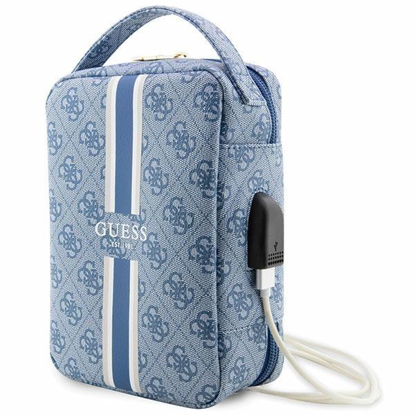 Torba na laptopa Guess GUHBP4RPSB 4G Printed Stripes Niebieska