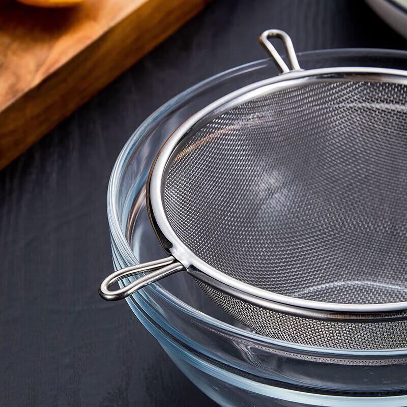 Thickened Stainless Steel Double-Handle Colander Spoon