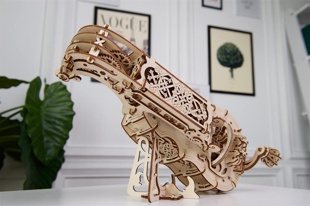 UGEARS 70030 Деревянное ремесло Без клея и инструментов Средний уровень Колёсная лира Головоломка, Модель, Требуется, Взрослый,