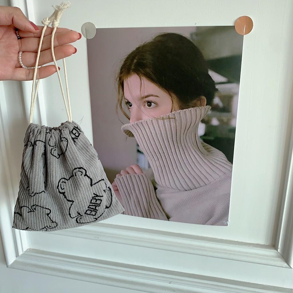 Милый и свежий бархатный мешок-органайзер для малыша, косметичка, маленькая сумка-тоут