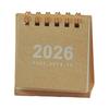 2026 Mini Desk Calendar Jan.2026-Dec.2026 12 Monthly Planner Small Standing Flip Calendar with Twin-Wire Binding for Home Office