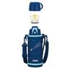 Thermos Water Bottle,Vacuum Insulated 2-Way Bottle,0.8L/0.83L,Navy Blue,Includes Cup,FJJ-802WF NB