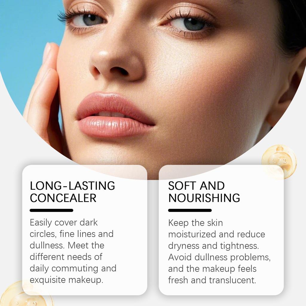 Zephoco Banana Conceal Eye Cream 15g, Under Eye Concealer for Dark Circles & Blemishes, Moisturizing Nourishing Cream, Light Non-Greasy Makeup