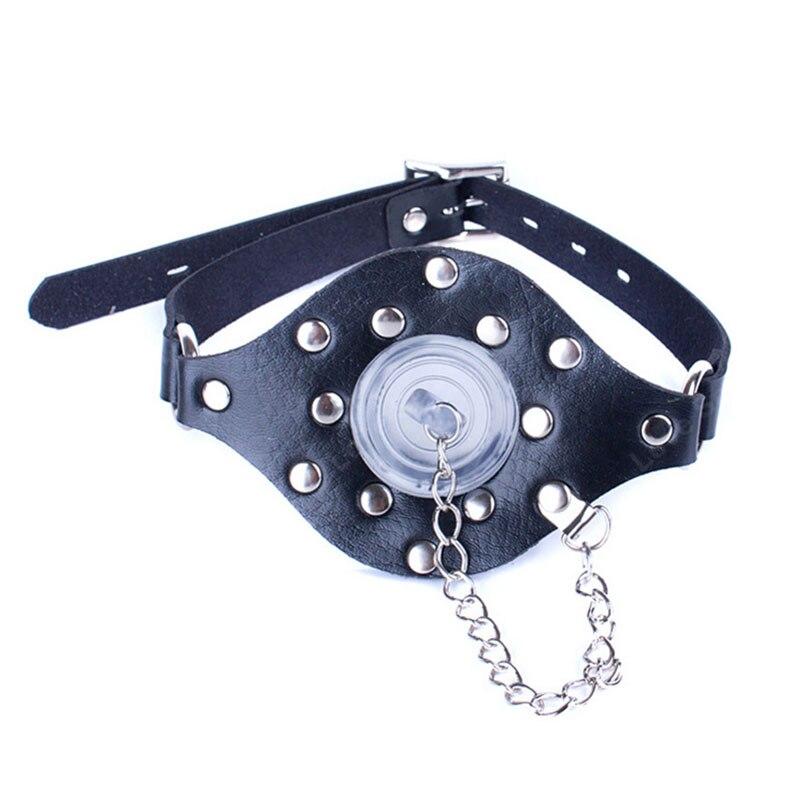 Open Mouth Gag with Cover Slave Fetish Adult Game Erotic Sex Toy Bed Restraints Sex Products