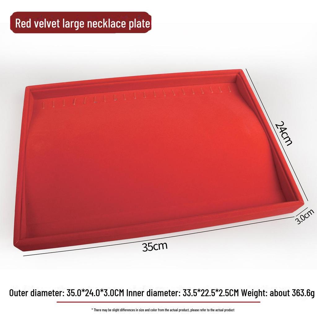 Подставка для ювелирных изделий из красного бархата с золотым кольцом для ожерелий, браслетов и подвесок - Бесплатная доставка