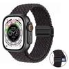 Плетеное нейлоновое петлевое ремешок для Apple Watch Ultra 3 2 49 мм 11 10 46 мм 42 мм 9 8 7 45/41 мм Магнитный ремешок iWatch 6 5 SE 44/40 мм Correa