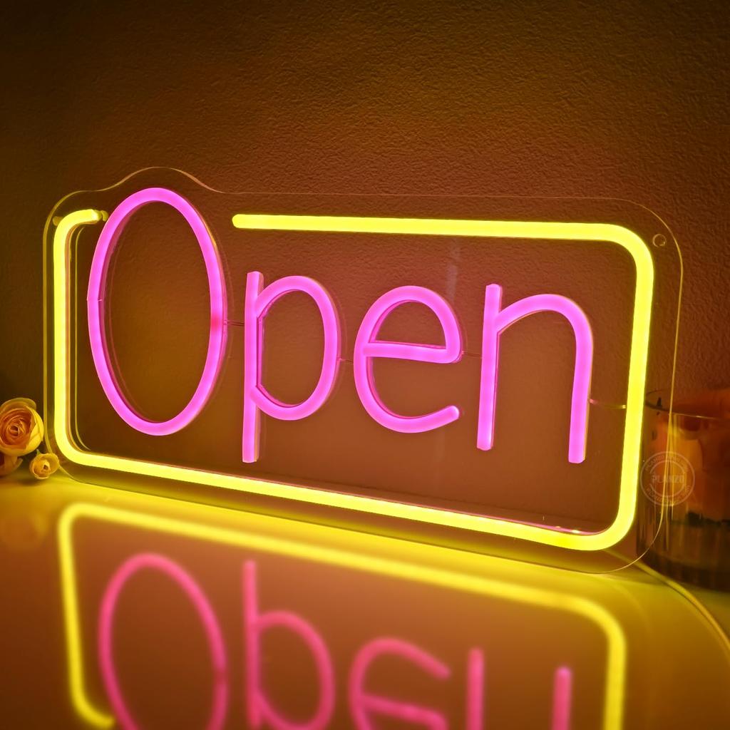 Open Neon Sign Advertisement Board Restaurant Beauty Salon Bar Cafe Music Studio Storefront Spa Hotel Party Club Wall Decor