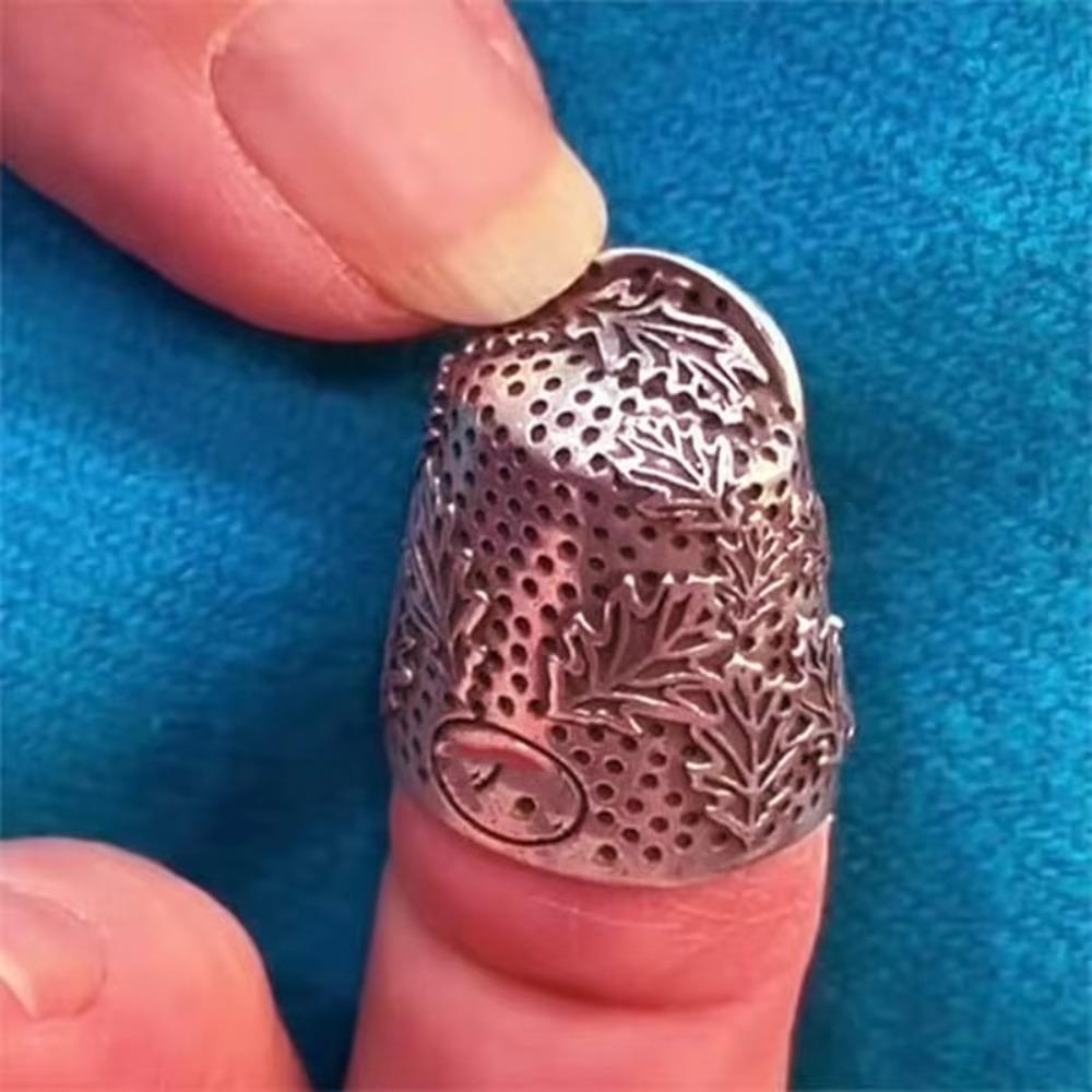 Durable Retro Sewing Thimble Metal Embroidery Finger Protector Embroidery