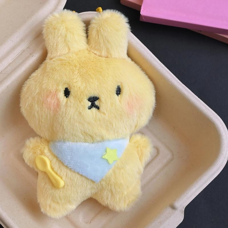 Cute Cats/Rabbit/Bear Keychain Plush Keychain Accessories for Backpacks,Bags,Purse,Phone,Car Keyring New Year Gifts
