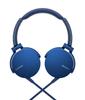 Sony Deep Bass Model with Remote and L Headphones, MDR-XB550AP Foldable, Microphone, Blue, MDR-XB550AP