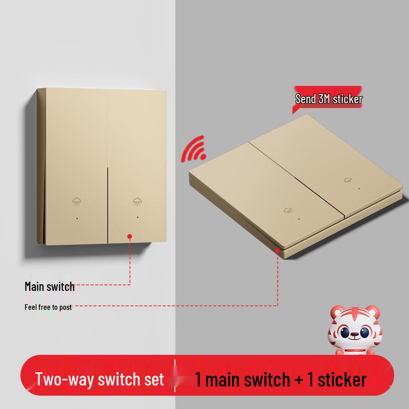 Умный беспроводной выключатель света с двойным управлением - Не требует проводки, 220В, система удаленного управления "мастер-ведомый"