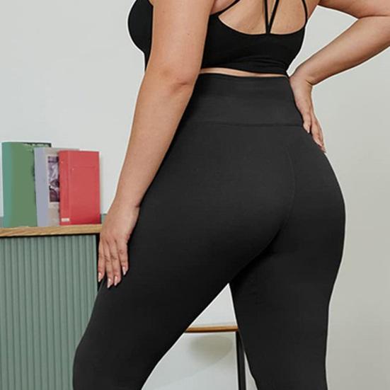 Брюки для йоги с высокой талией, леггинсы с контролем живота, однотонные, утягивающие, спортивные штаны для бега, фитнеса, повседневной носки