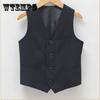 Детское платье-жилет, костюм для мальчика, костюм с цветочным узором для девочек, черный сплошной цвет, повседневный жилет, корейская версия Slim