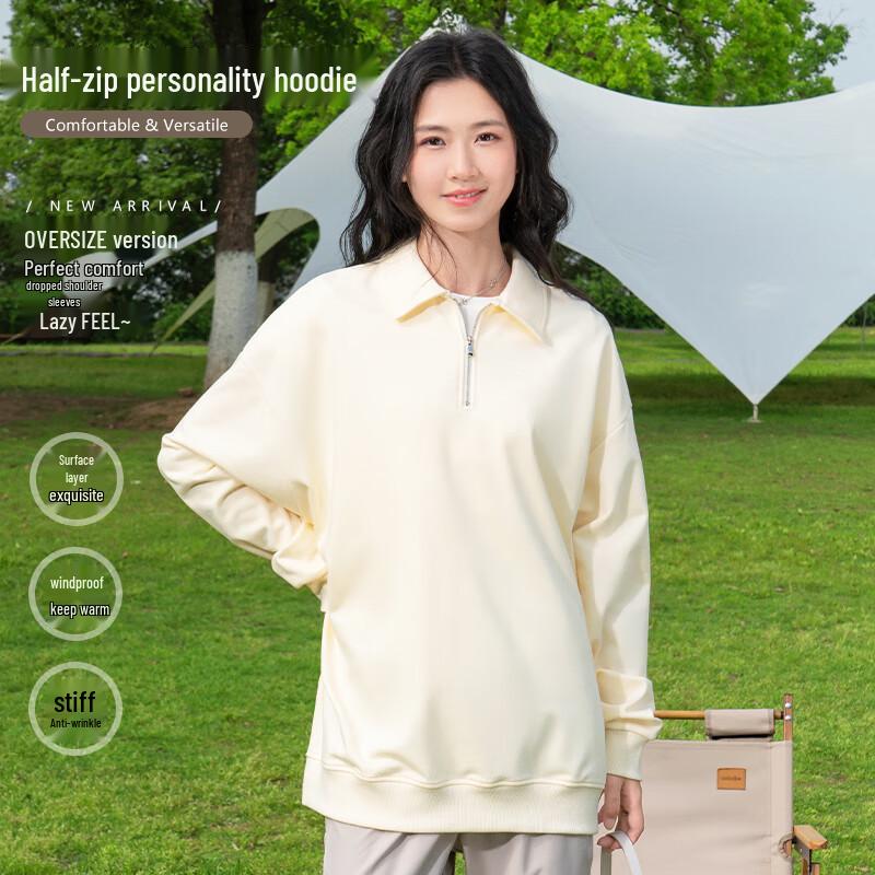 Baleno Women's Printed Half-Zip Polo Neck Sweatshirt