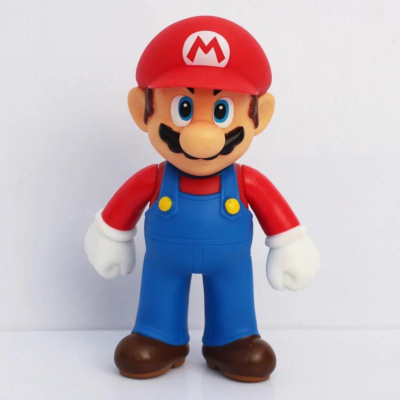 13cm Super Plumber Series PVC Action Figures Mario Luigi Yoshi Bowser Character Model Dolls Collectible Toys