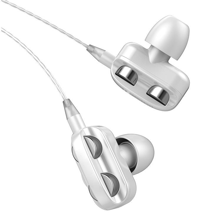 Спортивный дизайн вкладышей HIFI Проводные D Стерео Двойной драйвер
