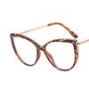 Metal Cat Eye Glasses Frame Woman Fashion  Brand Designer New Trend Cateye Computer Eyewaer Gradient Color Frame Eyegalsses